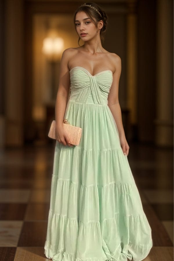 Robe Bustier Vert d'Eau