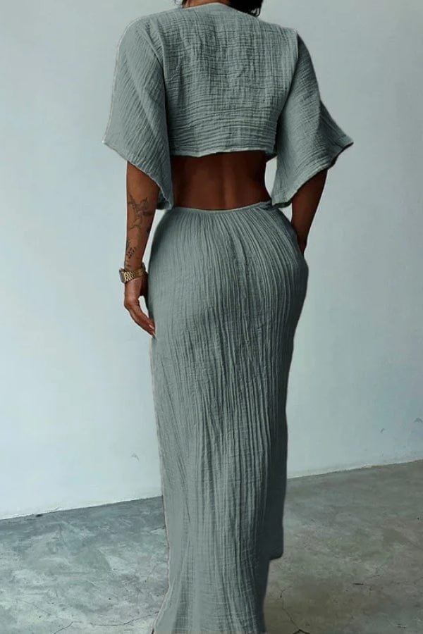 Robe Lin Vert d'Eau