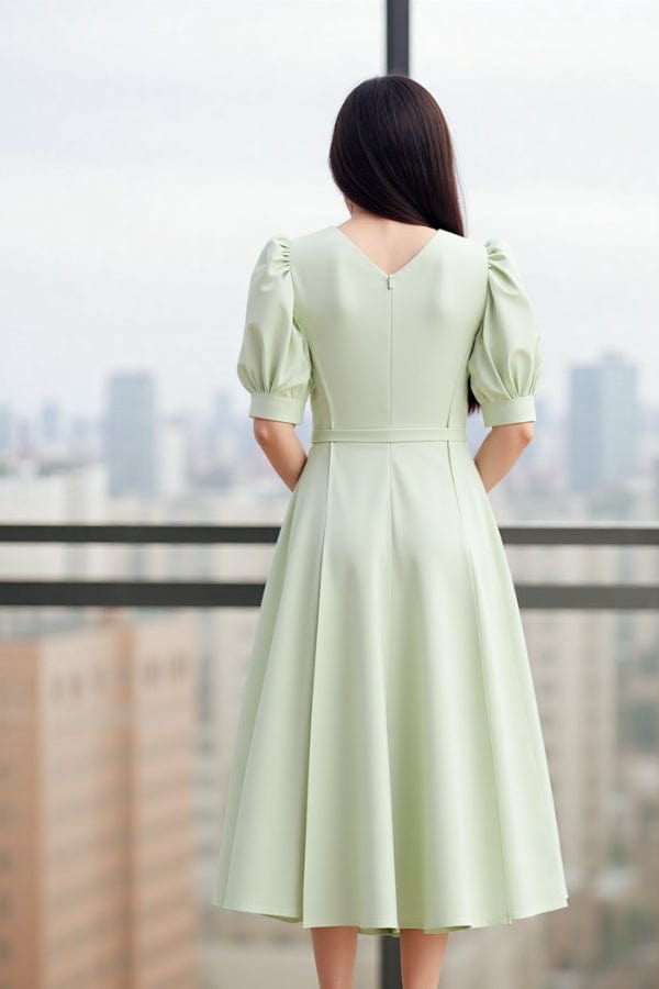 Robe Midi Vert d'Eau