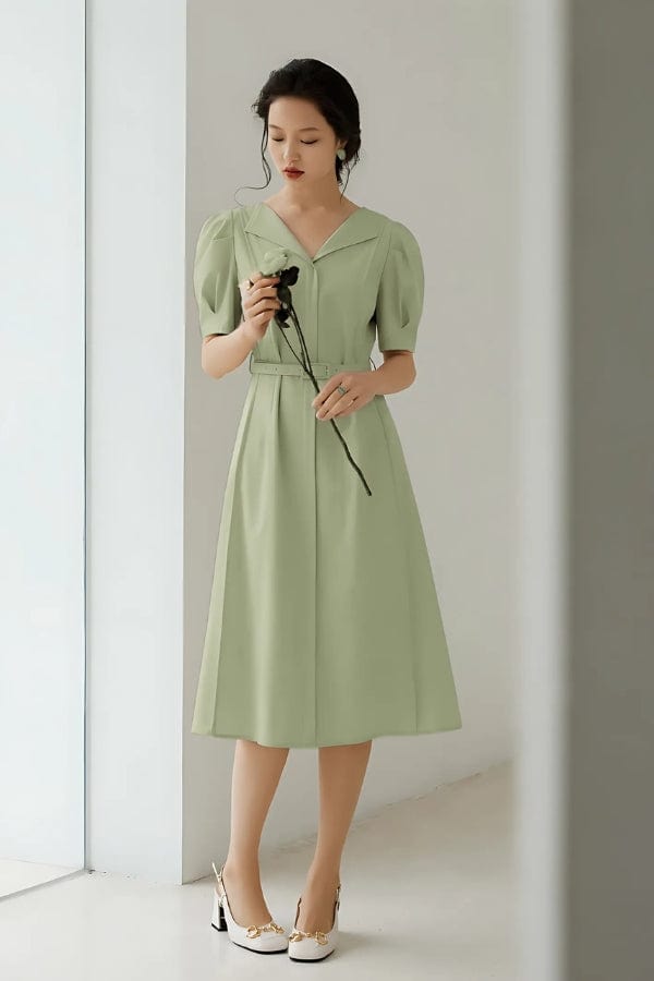 Robe Midi Vert d'Eau