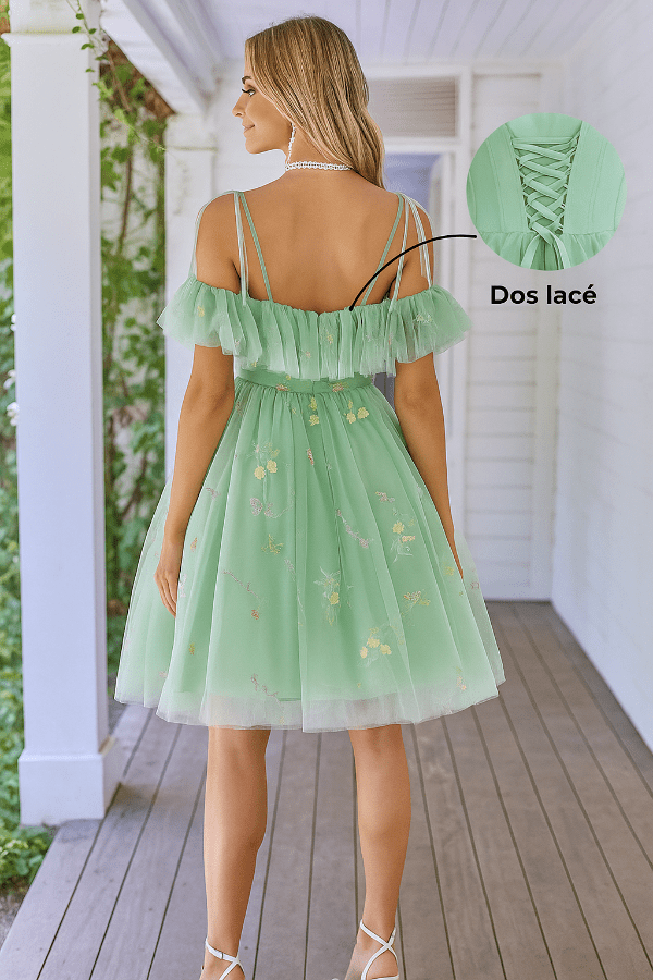 Robe Patineuse Vert d'Eau