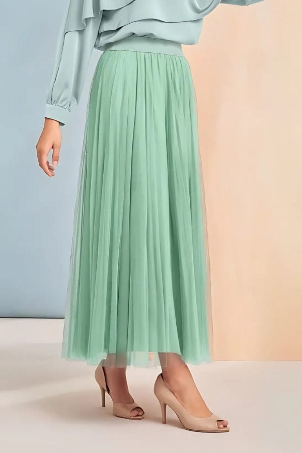 Jupe Longue Tulle Vert d'Eau