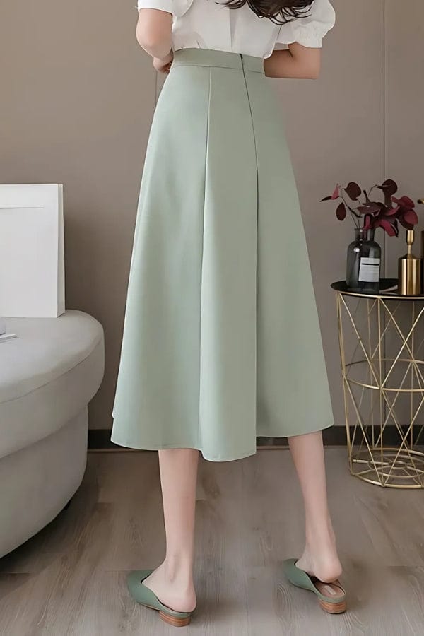 Jupe Midi Vert d'Eau