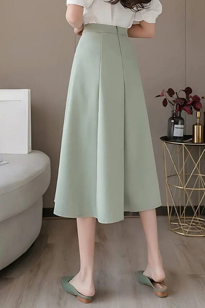 Jupe Midi Vert d'Eau