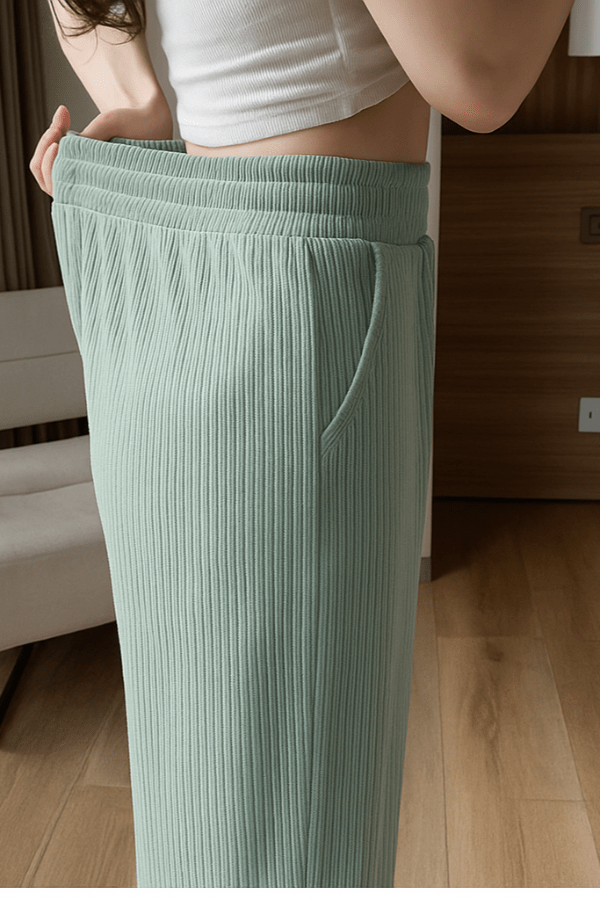 Pantalon Fluide Vert d'Eau