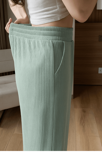 Pantalon Fluide Vert d'Eau