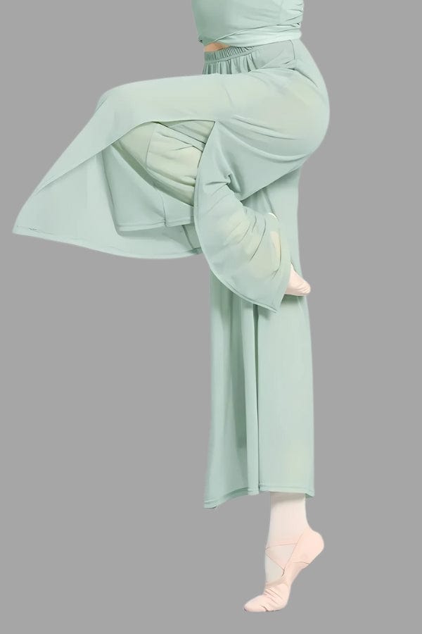 Pantalon Vert d'Eau Femme Japonaise