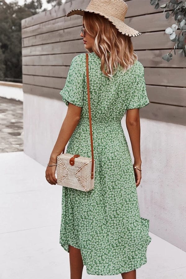 Robe Bohème Chic Vert d'Eau