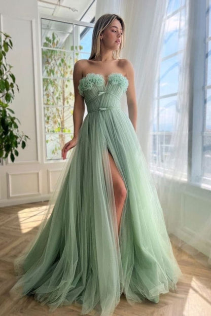 Robe de Mariée Vert d'Eau