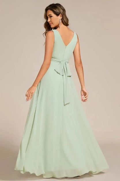 Robe de Témoin de Mariage Vert d'Eau