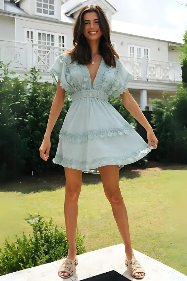 Robe Demoiselle D'honneur Bohème Vert D'eau