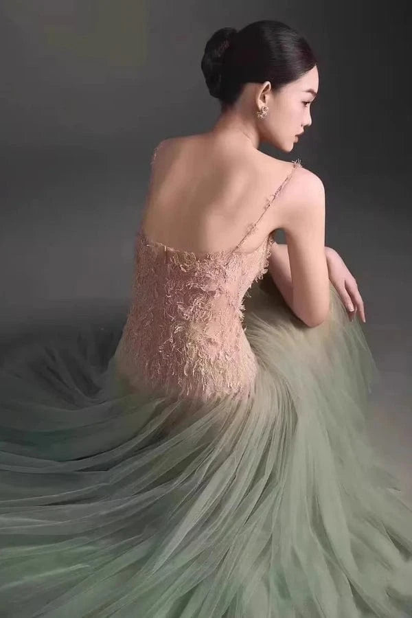 Robe en Tulle Vert d'Eau