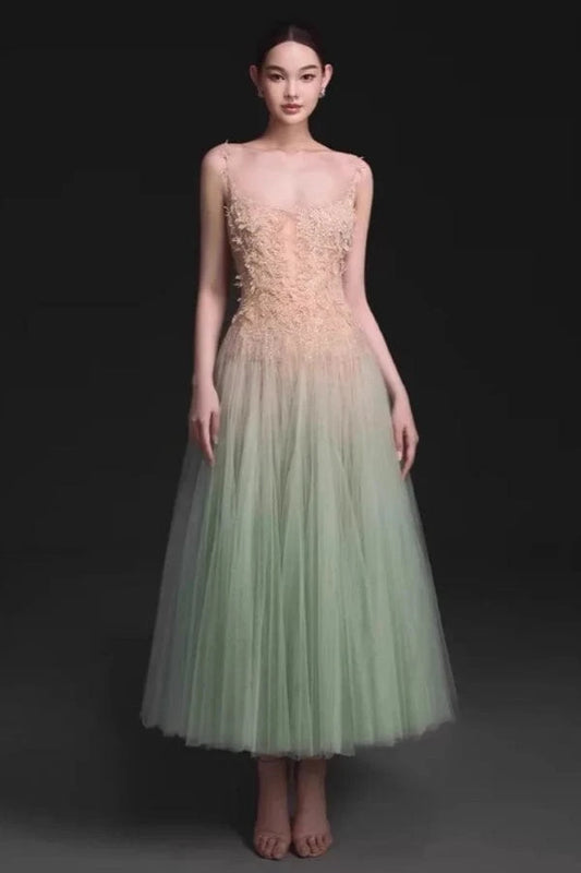 Robe en Tulle Vert d'Eau