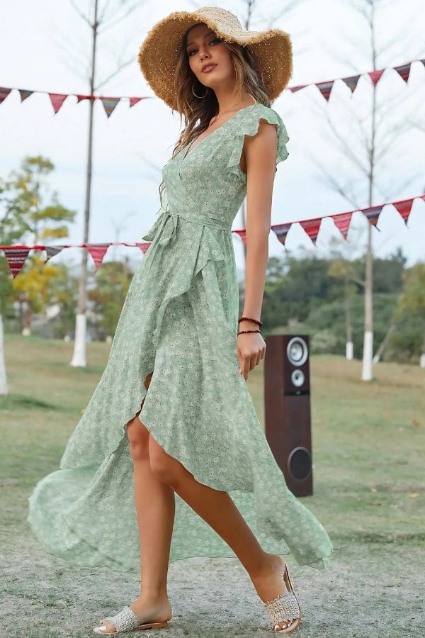 Robe Fluide Vert d'Eau