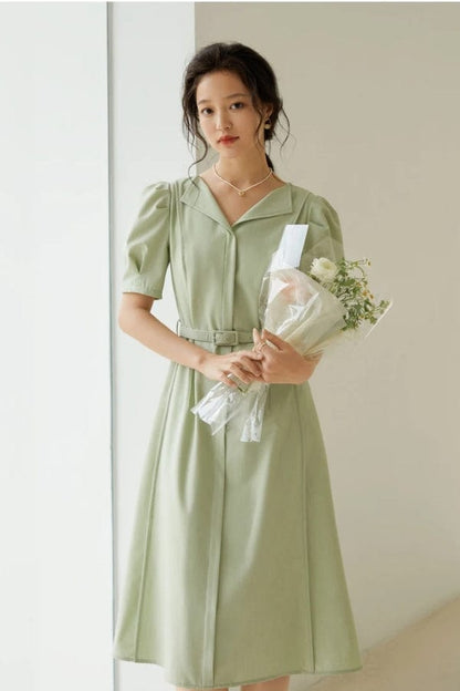 Robe Midi Vert d'Eau