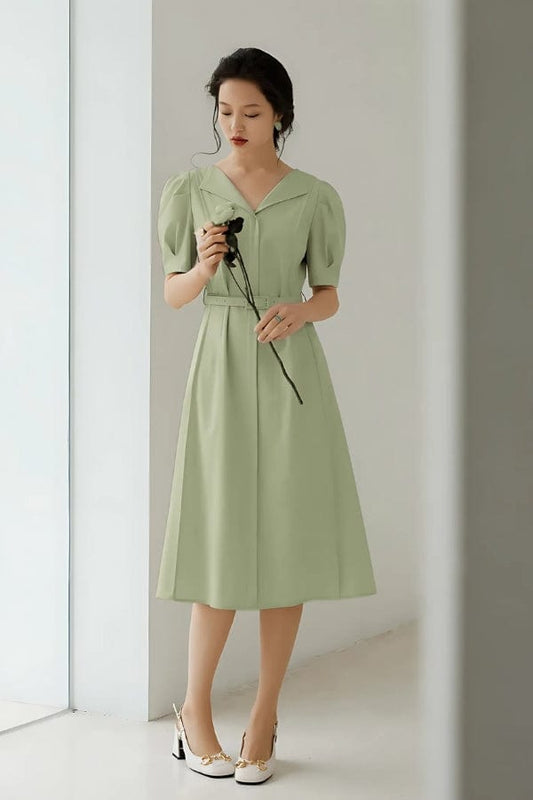 Robe Midi Vert d'Eau