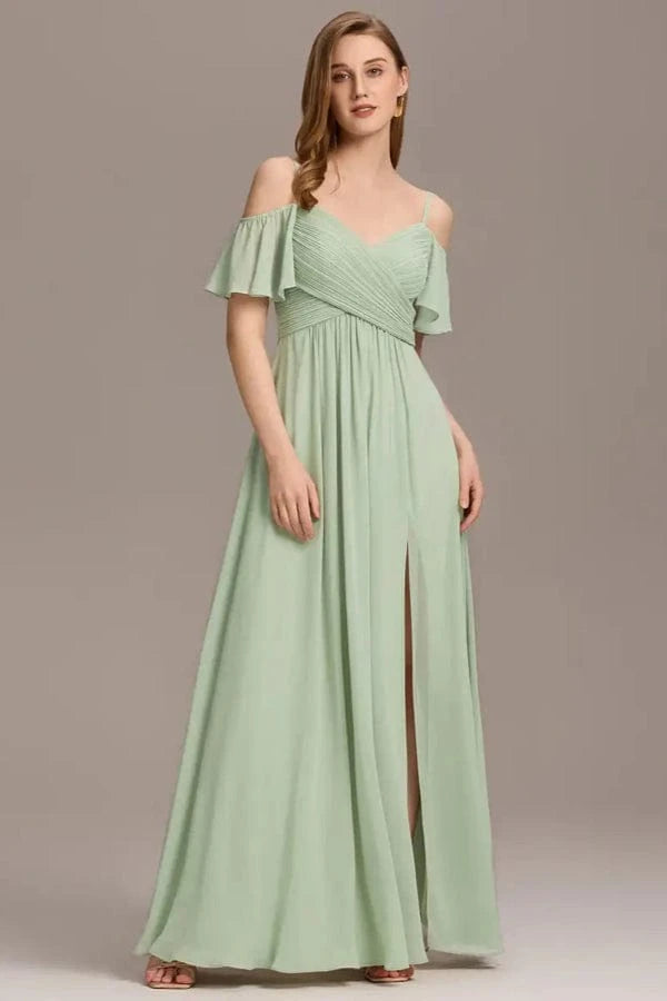 Robe Plissée Vert d'Eau