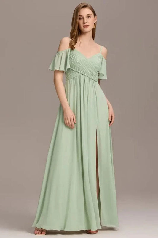 Robe Plissée Vert d'Eau