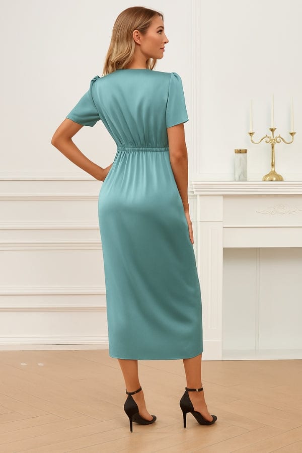 Robe Portefeuille Vert d'Eau