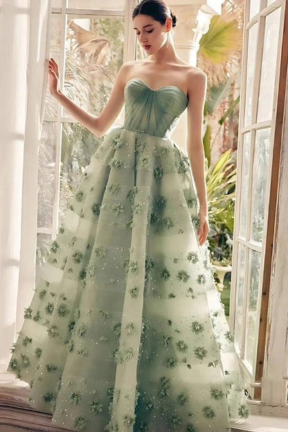 Robe Princesse Vert d'Eau