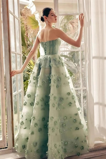 Robe Princesse Vert d'Eau