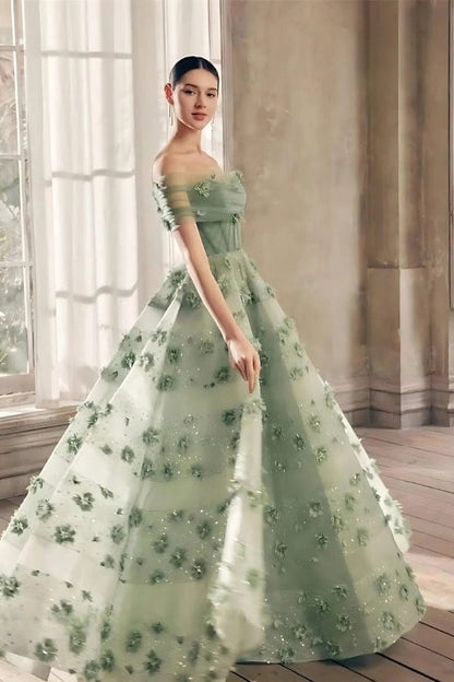 Robe Princesse Vert d'Eau