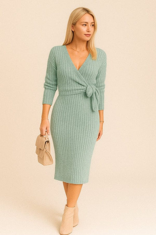 Robe Pull Vert d'Eau
