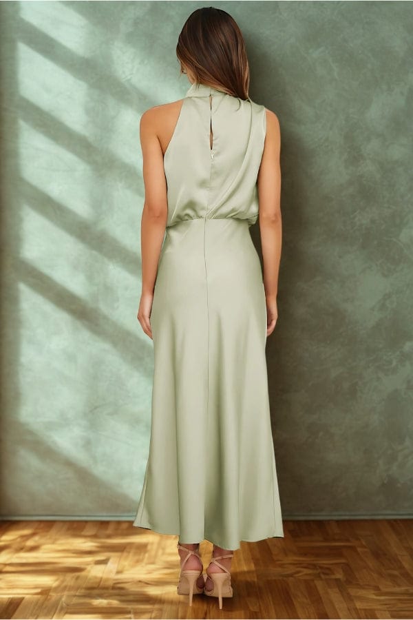 Robe Soie Vert d'Eau