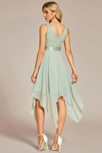 Robe Vert d'Eau en Dentelle