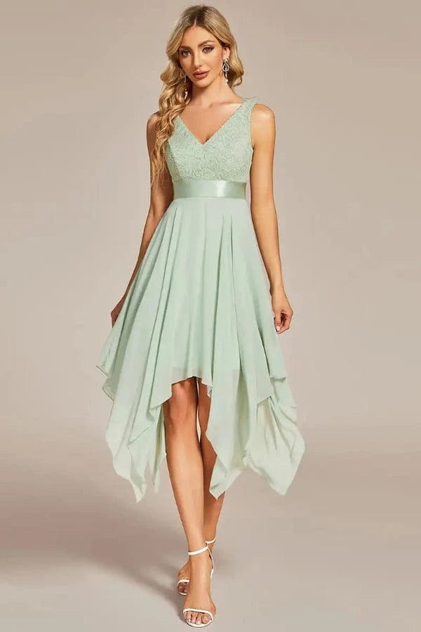 Robe Vert d'Eau en Dentelle